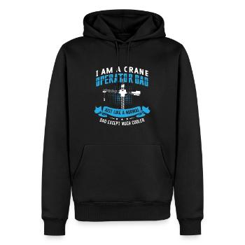Grutier Travail Ouvrier de la construction Grutier Cadeau - Sweat à capuche Premium bio Homme - noir - Devant - Nico (187cm)