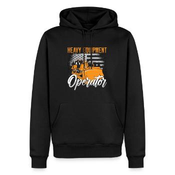 Bagger Planierraupe Bulldozer Bauarbeiter Geschenk - Männer Premium Bio Hoodie - Schwarz - Vorne - Nico (187cm)