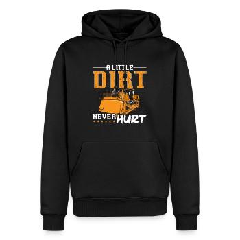 Excavatrice Bulldozer Travailleur de la construction Bulldozer Cadeau - Sweat à capuche Premium bio Homme - noir - Devant - Nico (187cm)