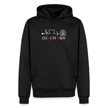 X-ray Technician X-ray Doctor Radiology Gift - Men’s Premium Organic Hoodie - black - Front - Nico (187cm)