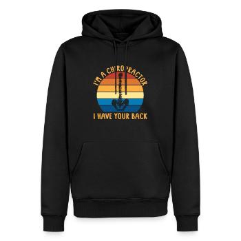 Chiropraktiker Chiropraktik Physio Retro Geschenk - Männer Premium Bio Hoodie - Schwarz - Vorne - Nico (187cm)