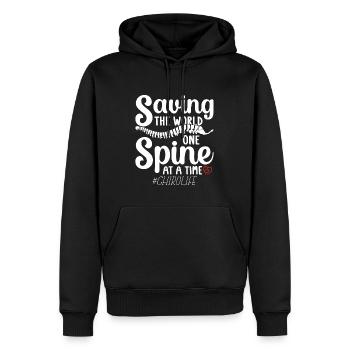 Chiropraktik Physio Chiropraktiker Coole Geschenk - Männer Premium Bio Hoodie - Schwarz - Vorne - Nico (187cm)