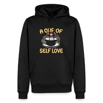 Kaffee Mental Psychische Gesundheit Kaffetrinker - Männer Premium Bio Hoodie - Schwarz - Vorne - Nico (187cm)