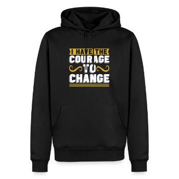 Psychische Kaffee Kaffetrinker Mental Gesundheit - Männer Premium Bio Hoodie - Schwarz - Vorne - Nico (187cm)