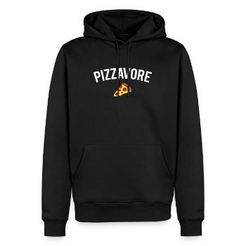Pizzavore Amoureux Des Pizzas Nourriture Humour - Sweat à capuche Premium bio Homme - noir - Devant - Nico (187cm)