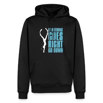 Apnée de plongée Apnée Cadeau d’apnée - Sweat à capuche Premium bio Homme - noir - Devant - Nico (187cm)
