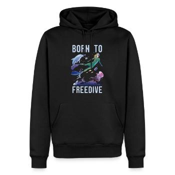 Apnéiste Apnée Plongée Cadeau d’apnée - Sweat à capuche Premium bio Homme - noir - Devant - Nico (187cm)