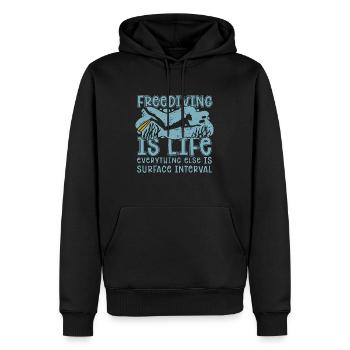 Freediver Freediving Apnea Diving Gift - Men’s Premium Organic Hoodie - black - Front - Nico (187cm)
