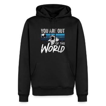 Astronomy You Are Out Of This World Space Stars - Männer Premium Bio Hoodie - Schwarz - Vorne - Nico (187cm)