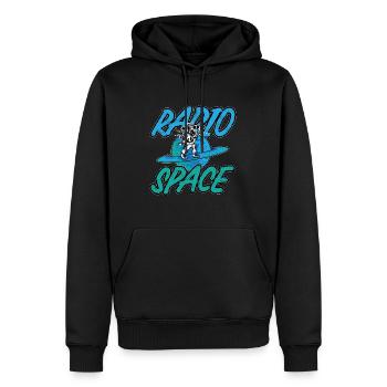 Astronomie Music Lover Radio Space Stars Universe - Sweat à capuche Premium bio Homme - noir - Devant - Nico (187cm)