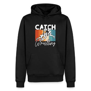 Catch Wrestling Wrestler Sport Retro Grappling - Sweat à capuche Premium bio Homme - noir - Devant - Nico (187cm)
