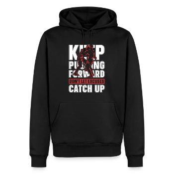 Catch Wrestling Continuez à pousser vers l’avant Lutteur - Sweat à capuche Premium bio Homme - noir - Devant - Nico (187cm)
