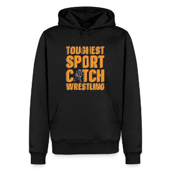 Catch Wrestling Toughest Sport Wrestler Grappling - Sweat à capuche Premium bio Homme - noir - Devant - Nico (187cm)
