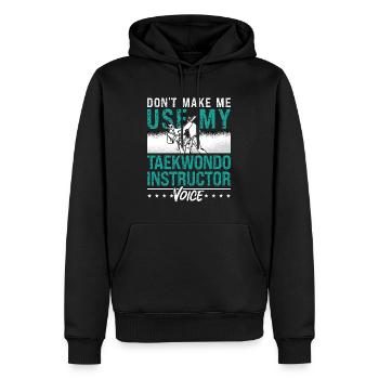 Taekwondo Ne me faites pas utiliser le sport de combat de combat - Sweat à capuche Premium bio Homme - noir - Devant - Nico (187cm)