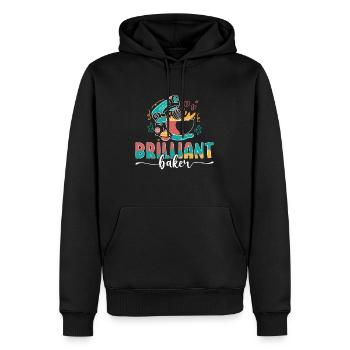 Boulanger Brilliant Cupcake Boulangerie Chef Gâteau - Sweat à capuche Premium bio Homme - noir - Devant - Nico (187cm)