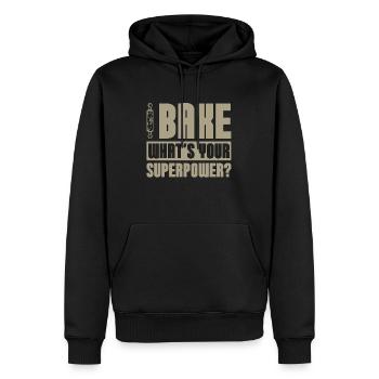 Baker Bake What's Your Superpower Baking Bakery - Männer Premium Bio Hoodie - Schwarz - Vorne - Nico (187cm)