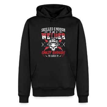 Assez qualifié pour être soudeur soudeur de soudure métal - Sweat à capuche Premium bio Homme - noir - Devant - Nico (187cm)