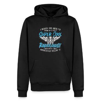 Radiologue Je n’ai jamais rêvé de radiologie Technicien en radiologie - Sweat à capuche Premium bio Homme - noir - Devant - Nico (187cm)