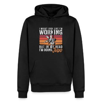 Judo I Might Look Like Fighter Karate Training - Männer Premium Bio Hoodie - Schwarz - Vorne - Nico (187cm)