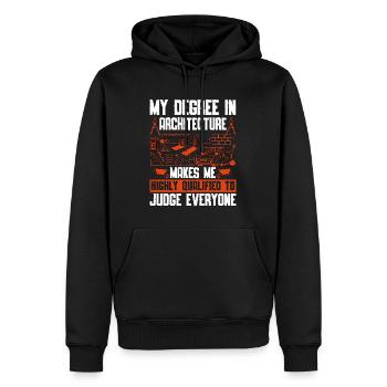 Architect My Degree In Architecture Architects Job - Männer Premium Bio Hoodie - Schwarz - Vorne - Nico (187cm)