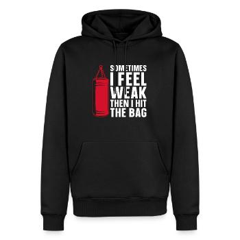 Kickboxing Sometimes I Feel Kickboxer Boxing Fight - Männer Premium Bio Hoodie - Schwarz - Vorne - Nico (187cm)