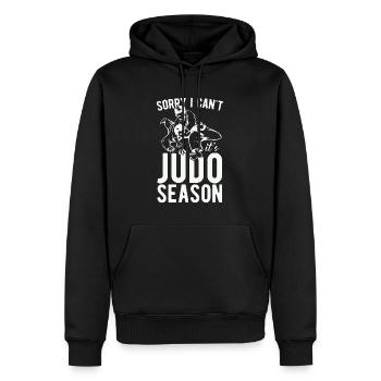 Sorry I Can't Judo Season Fighter Karate Training - Männer Premium Bio Hoodie - Schwarz - Vorne - Nico (187cm)