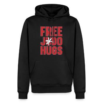 Judo Hugs Gratuit Combattant Karaté Sports - Sweat à capuche Premium bio Homme - noir - Devant - Nico (187cm)