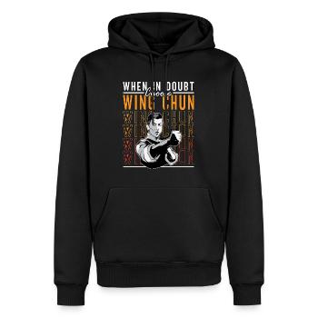 Wing Chun en cas de doute Choisissez Fighter Kung Fu - Sweat à capuche Premium bio Homme - noir - Devant - Nico (187cm)