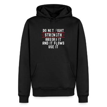 Wing Chun Ne Combattez pas la force Combattant Kung Fu - Sweat à capuche Premium bio Homme - noir - Devant - Nico (187cm)