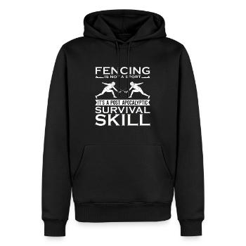 Fencing Is Not A Sport It's Longswords Duel Fencer - Männer Premium Bio Hoodie - Schwarz - Vorne - Nico (187cm)