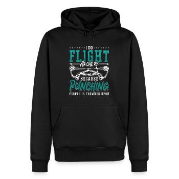 Tir à l’arc I Do Flight Crossbow Target Hunting Archer - Sweat à capuche Premium bio Homme - noir - Devant - Nico (187cm)