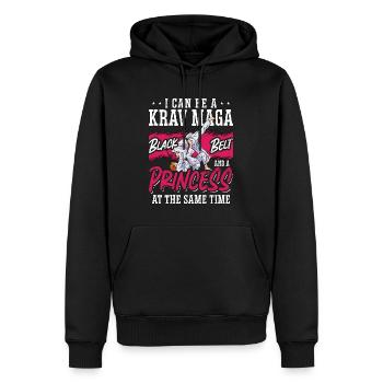 Krav Maga I Can Be A Close Combat Princess Fighter - Männer Premium Bio Hoodie - Schwarz - Vorne - Nico (187cm)
