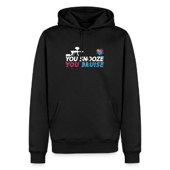 Paintball You Snooze You Splatter Paintball Player - Männer Premium Bio Hoodie - Schwarz - Vorne - Nico (187cm)
