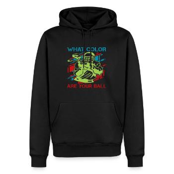 Paintball De quelle couleur sont Splatter Paintball Player - Sweat à capuche Premium bio Homme - noir - Devant - Nico (187cm)