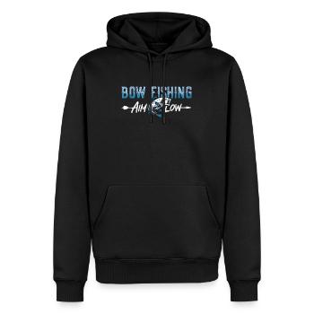 Bow Fishing Aim Low Bow Fisherman Sports Bowfisher - Männer Premium Bio Hoodie - Schwarz - Vorne - Nico (187cm)