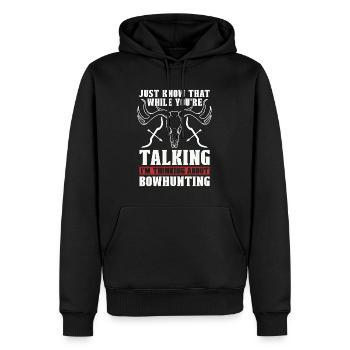 Bowhunting Just Know That Shooting Sport Bowhunter - Men’s Premium Organic Hoodie - black - Front - Nico (187cm)