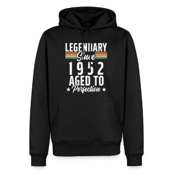 Legendary since 1952 Gift - Men’s Premium Organic Hoodie - black - Front - Nico (187cm)