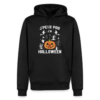 J'Peux Pas J'ai Halloween Humour - Sweat à capuche Premium bio Homme - noir - Devant - Nico (187cm)