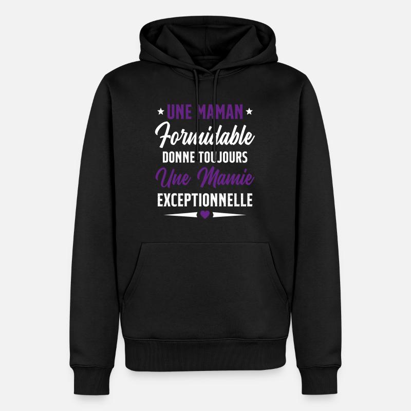 Grand-Mère - Une Mamie Exceptionnelle - Sweat à capuche Premium bio Homme - noir