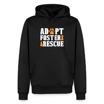 Animal Rescue Adopt Foster Adoption Animal Rescuer - Männer Premium Bio Hoodie - Schwarz - Vorne - Nico (187cm)