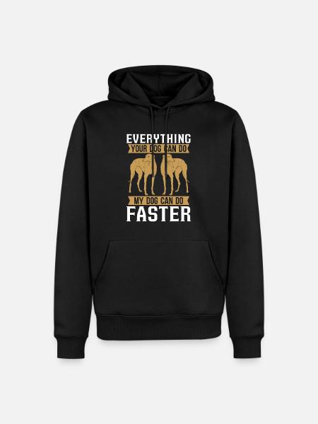Carreras de galgos Todo tu corredor de galgos - Sudadera con capucha prémium ecológica para hombre - negro