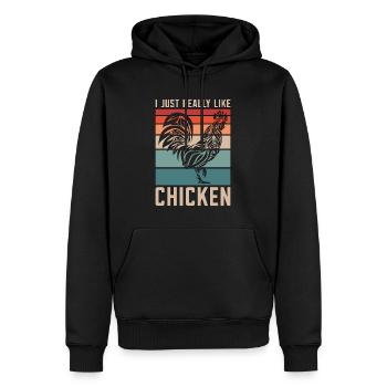 Cock I Just Really Retro Cocks Cock Lover - Männer Premium Bio Hoodie - Schwarz - Vorne - Nico (187cm)