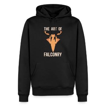Falconry The Art Of Birds Of Prey Hunting Falconer - Männer Premium Bio Hoodie - Schwarz - Vorne - Nico (187cm)
