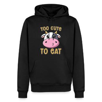 Veganism Too Cute To Eat Vegetarians Vegan Lover - Männer Premium Bio Hoodie - Schwarz - Vorne - Nico (187cm)