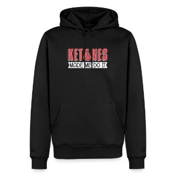 Ketogenic Diet Ketones Made Me Ketosis Keto Lover - Männer Premium Bio Hoodie - Schwarz - Vorne - Nico (187cm)