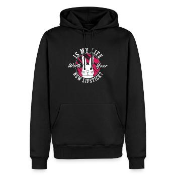 Animal Welfare Is My Life Worth Your Animal Rescue - Männer Premium Bio Hoodie - Schwarz - Vorne - Nico (187cm)