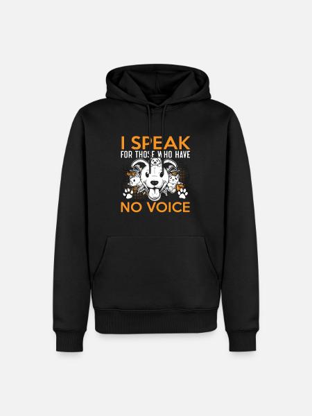 Animal Welfare I Speak For Adoptions Animal Worker - Männer Premium Bio Hoodie - Schwarz