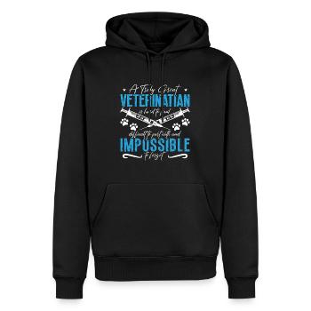 Vétérinaire Un vétérinaire vraiment génial Vet Tech Pet - Sweat à capuche Premium bio Homme - noir - Devant - Nico (187cm)