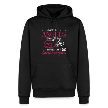 Veterinary Not All Angels Have Pets Veterinarian - Men’s Premium Organic Hoodie - black - Front - Nico (187cm)