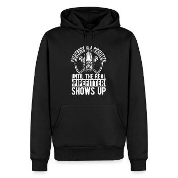 Pipefitter Everybody Is A Pipefitter Until Laborer - Men’s Premium Organic Hoodie - black - Front - Nico (187cm)